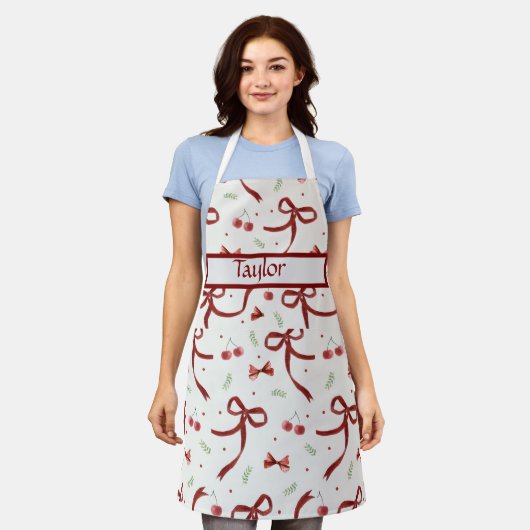 Kerstbogen All-Over Print Schort, Medium Schort (Gedragen)