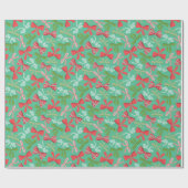 Kerstbogen (Blauwgroen) inpakpapier (Vlak)