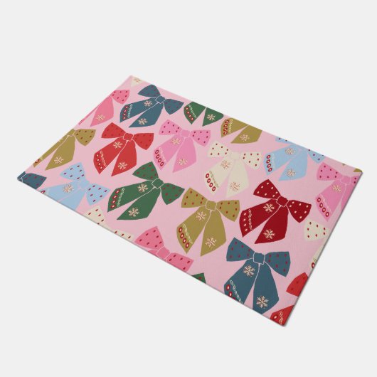 Kerstbogen Coquette Roze Deurmat (Schuin)