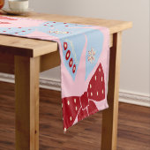 Kerstbogen Coquette Roze Korte Tafelloper (Voorbeeld)