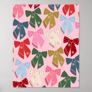 Kerstbogen Coquette Roze Poster