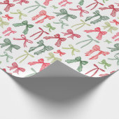 Kerstbogen en linten groen en rood cadeaupapier (Hoek)