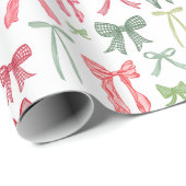 Kerstbogen en linten groen en rood cadeaupapier (Rol Hoek)