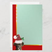 kerstbokshond briefpapier (Voorkant / Achterkant)