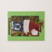 kerstbokshond legpuzzel (Horizontaal)