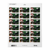 kerstbokspuppy etiket (Full Sheet)