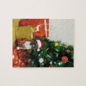 kerstbokspuppy legpuzzel (Horizontaal)