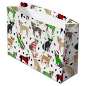 kerstbol grote cadeautas voor honden (Achterkant Gekanteld)