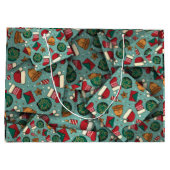 kerstbomen [3D] en kerstmanden Groot Cadeauzakje (Achterkant)