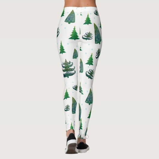 Kerstbomen Aangepaste Leggings (Achterkant)