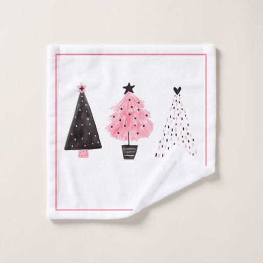 kerstbomen bad handdoek (Wasdoekje)