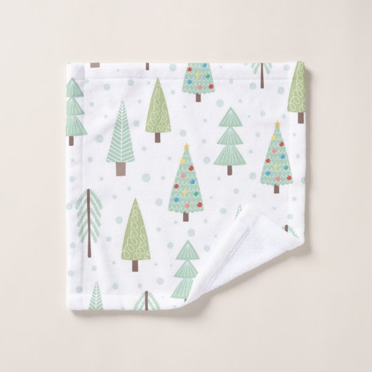 kerstbomen bad handdoek (Wasdoekje)