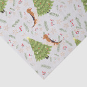 Kerstbomen & Beagle Hondenpatroon op maat Tissuepapier (Detail)