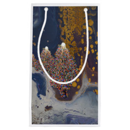 Kerstbomen bij nacht klein cadeauzakje