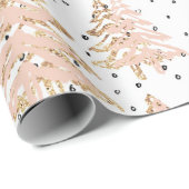 Kerstbomen Blush Vakantie Wrapping Papier (Rol Hoek)