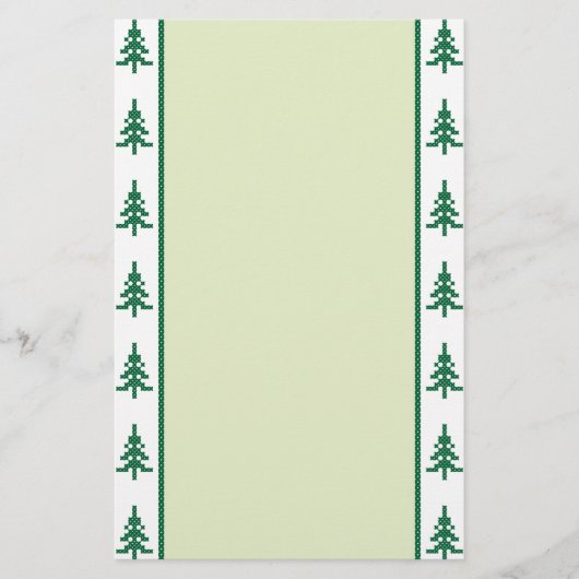 kerstbomen briefpapier (Voorkant)