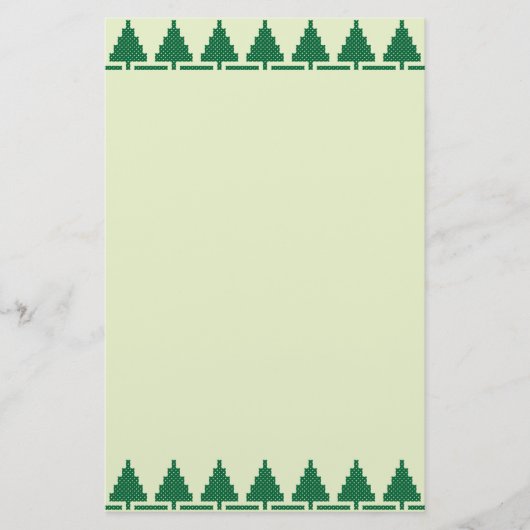 kerstbomen briefpapier (Voorkant)