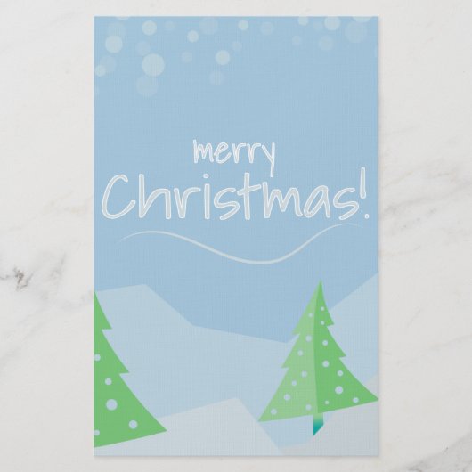 kerstbomen briefpapier (Voorkant)