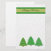 kerstbomen briefpapier (Voorkant / Achterkant)
