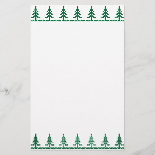 kerstbomen briefpapier (Voorkant)