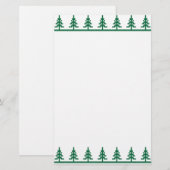 kerstbomen briefpapier (Voorkant / Achterkant)