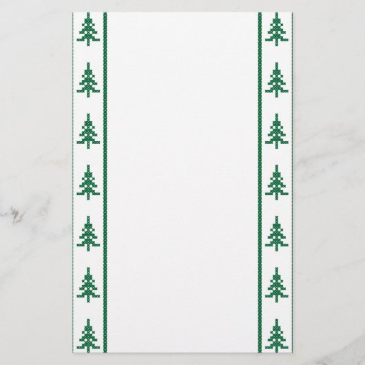 kerstbomen briefpapier (Voorkant)