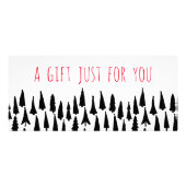 kerstbomen cadeaubon feestdag reclamekaart (Voorkant)