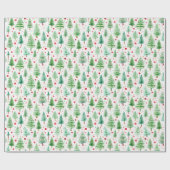 kerstbomen cadeaupapier (Vlak)