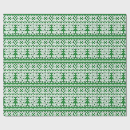 kerstbomen, cadeaupapier (Vlak)