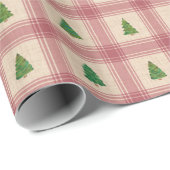 Kerstbomen cadeauverpakking met gouden accenten cadeaupapier (Rol Hoek)