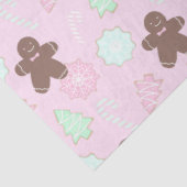 Kerstbomen Cookies Snoep Canes Roze Kerst Tissuepapier (Detail)