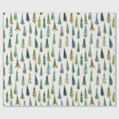 kerstbomen die papier verpakken (Vlak)