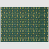 Kerstbomen donkergroen goud van naam tissuepapier (Voorkant)