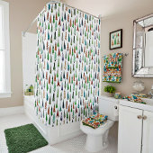 kerstbomen douchegordijn