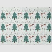 Kerstbomen en groene kerstverlichting tissuepapier (Voorkant)