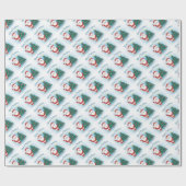 kerstbomen en kerstbomen cadeaupapier (Vlak)