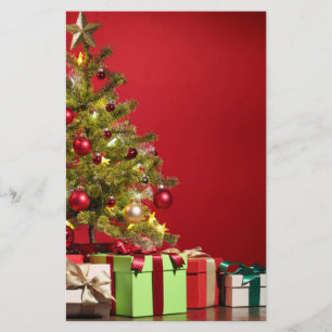 Kerstbomen en kerstparken briefpapier