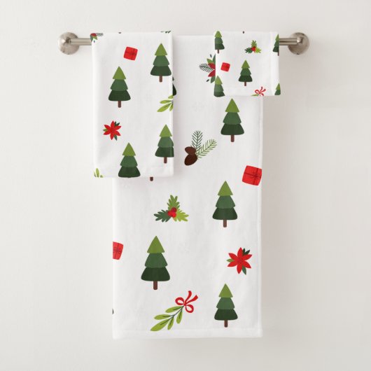 kerstbomen en koeien bad handdoek (Insitu)