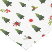 kerstbomen en koeien korte tafelloper (Hoek)