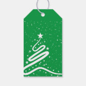 kerstbomen en Labels met sneeuwval Cadeaulabel (Achterkant)