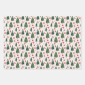 kerstbomen en muis inpakpapier vel (Voorkant 2)