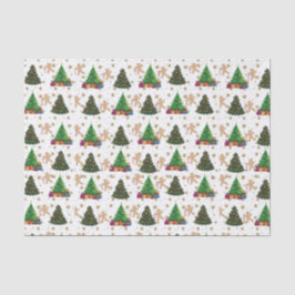 Kerstbomen en peperkoek tissuepapier