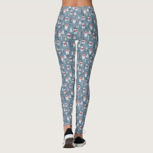 kerstbomen en poolBeren Leggings (Achterkant)