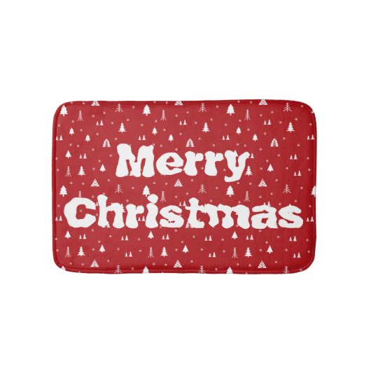 Kerstbomen en Sneeuwvlokken Badmat (Voorkant)