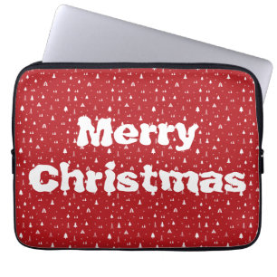 Kerstbomen en Sneeuwvlokken Laptop Hoes