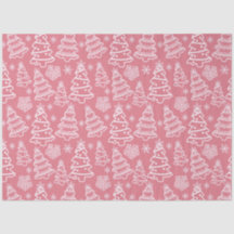 Kerstbomen en sneeuwvlokken Roze Kerst