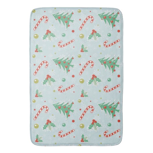 kerstbomen en snoepsuikerriet badmat (Voorkant Verticaal)