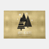kerstbomen en Snowflakes Gold ID863 Deurmat (Voorkant)