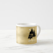 kerstbomen en Snowflakes Gold ID863 Espresso Kop (Voorkant rechts)