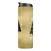 kerstbomen en Snowflakes Gold ID863 Thermosbeker (Geroteerd rechts)